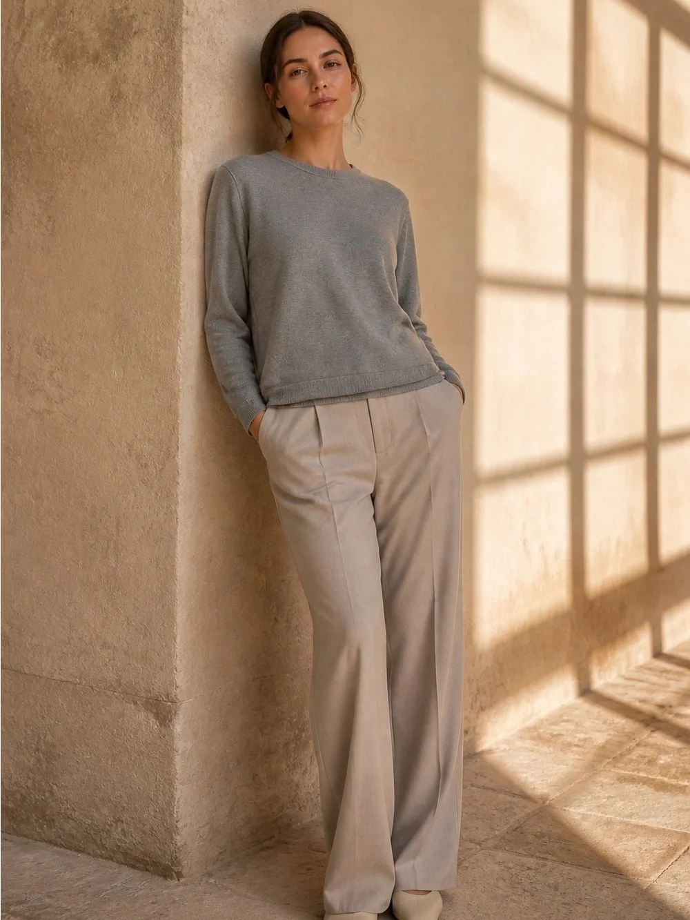 J. Crew Crewneck Sweater in Heather Gray